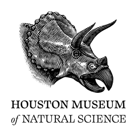 white triceratops HMNS logo